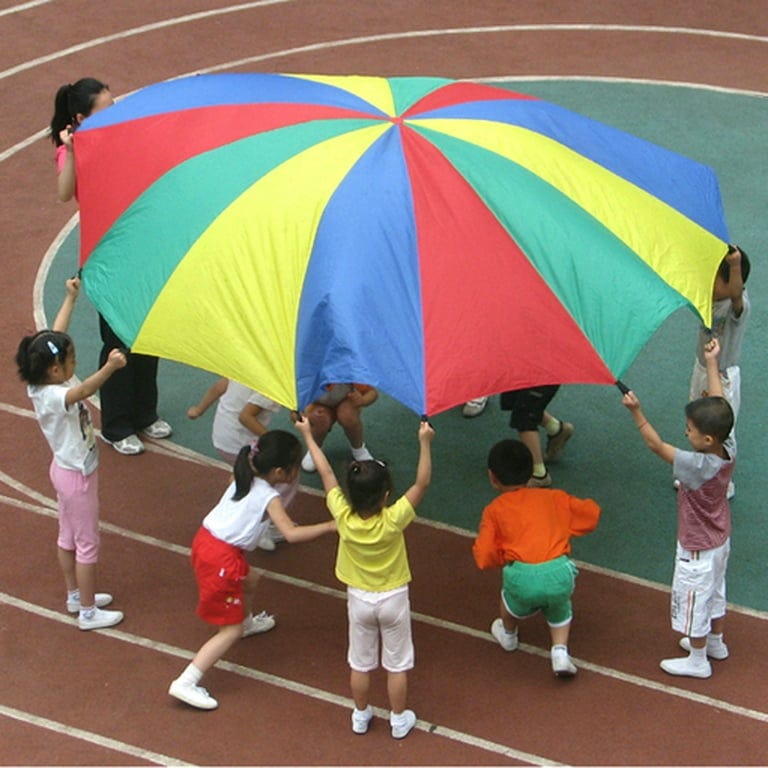 You ever play with a parachute in school? Was it just me?